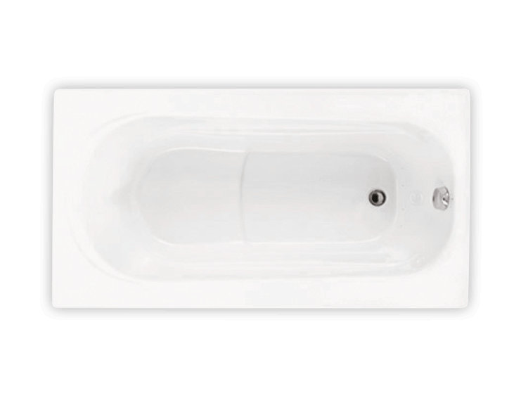Amma 60'' L Alcove Soaking Bathtub, Left