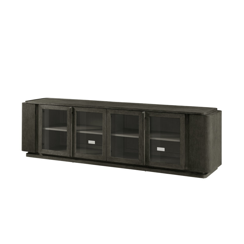 Repose Media Console, Charcoal Oak