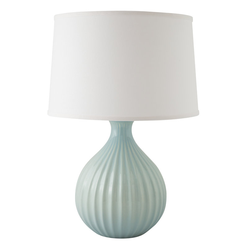 Erkerd Ceramic Table Lamp, Gloss Mist