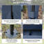 Outsunny 3 x 3 (m) Patio Gazebo Canopy with 2 Tier Roof, Dark Blue