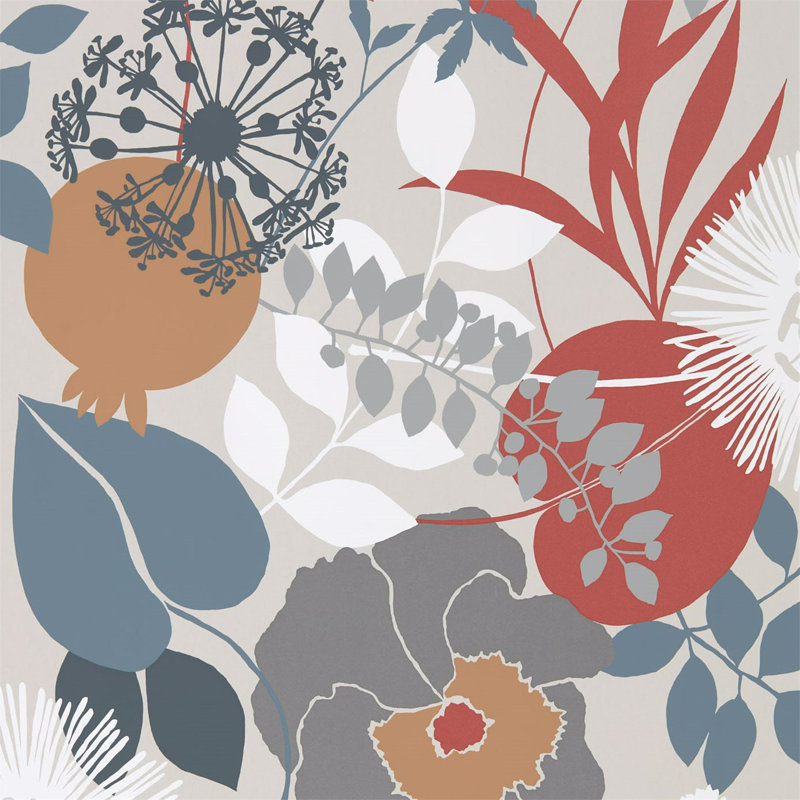 Doyenne Wallpaper, Chalk/Copper/Sepia