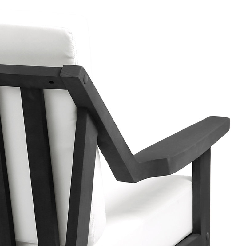 Marlo 5-Piece Outdoor Conversation Set, Perfect for Entertaining with Included Tables, Beige, Black