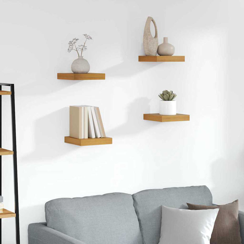 Floating Shelf, 4cm H x 23cm W x 23.5cm D, Brown