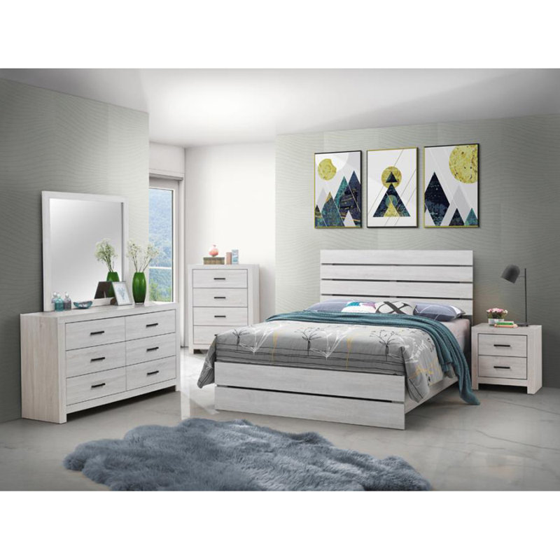 Commode 4 tiroirs l 31,5 po Adallard, Blanc côtier