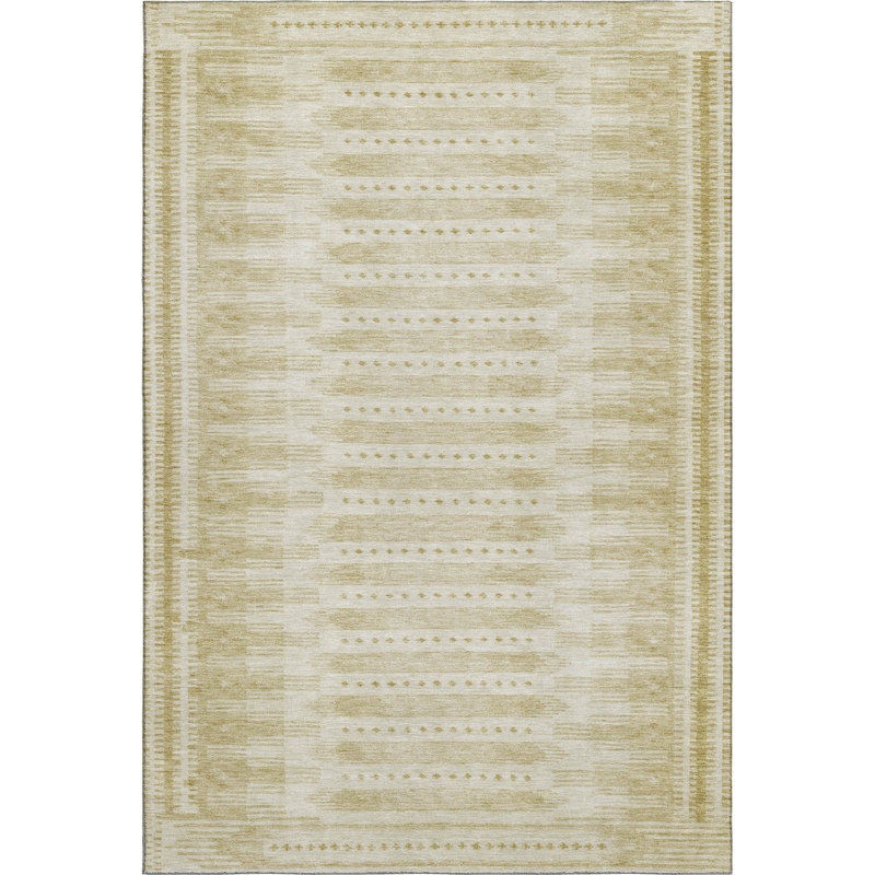 Premium Machine Washable Mayfield Border Rug, Rectangle 3' x 5'