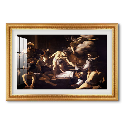 The Martyrdom of Saint Matthew, 1599-1600-Caravaggio-Custom Framed Print