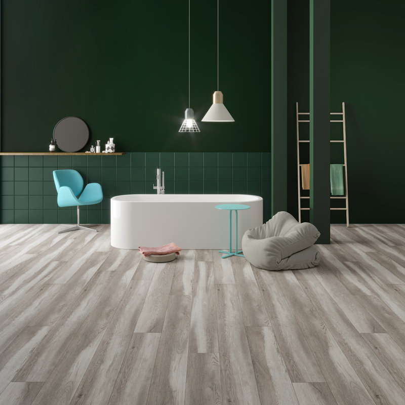 7" x 60" x 6mm Oak Click Lock SPC Luxury Vinyl Plank, Classic Mink