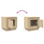 Bedside Cabinet With 44 X 34.5 X 45 Cm Engineered Wood-1413377921