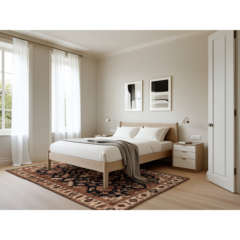 Tapis brun lavable à la machine, Rectangle 5 pi x 7 pi
