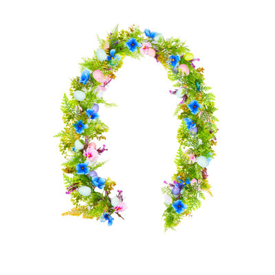  74.8inch Easter Artificial Eggs Vines Real Eucalyptuss Simulation Rattan Home Wedding Spring Festival Decoration
