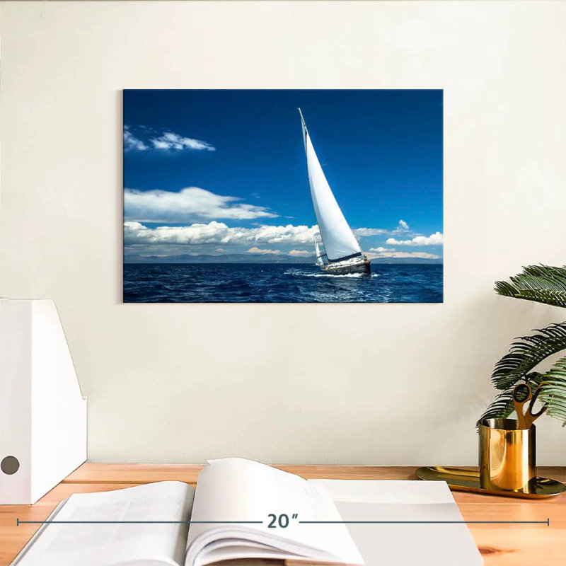 Mehar Mediterranean Waters Sailboat, 8" H x 12" W