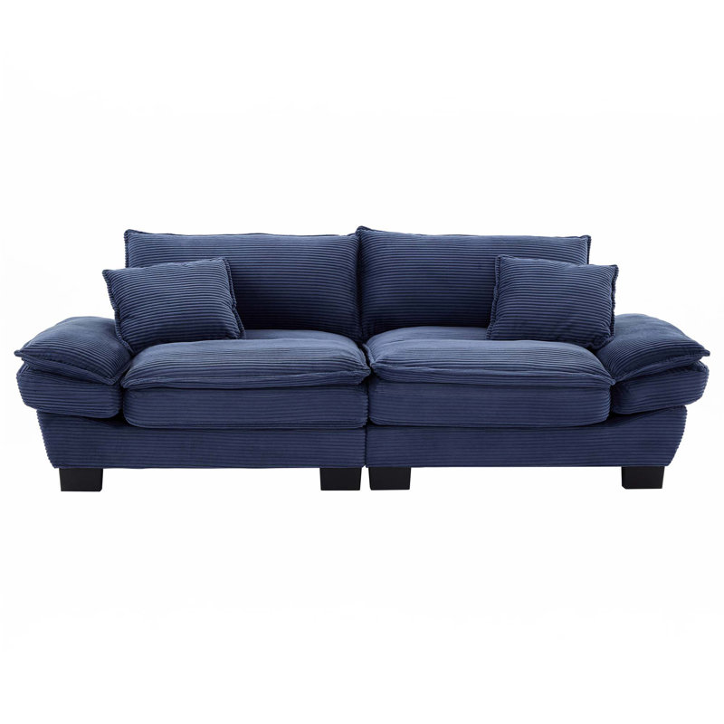 Canapé-lit Corduroy, Bleu