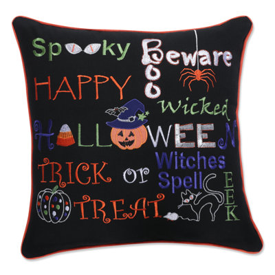 Pumpkin Cotton Reversible Throw Pillow