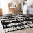 Premium Machine Washable Prisco Black Rug-1332940788