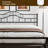 Metal King Size Headboard Only, Adjustable Height, Steel Curved King Headboard For Bedroom, Farmhouse Scrollwork Design, Attach Frame, Easy Assembly, Black-464426054-464426051