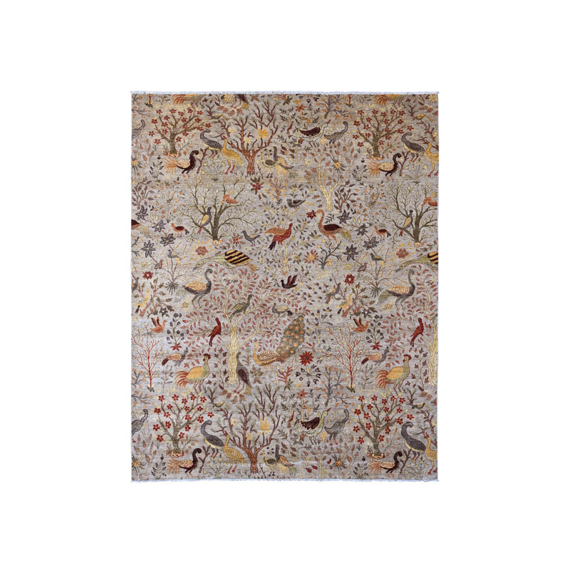 Tapis blanc en laine noué à la main 9 pi x 11 pi 6 po 9 pi x 11 pi 6 po Peshawar 12C94A9D7DD7412EAB3E2A4C52604AC6