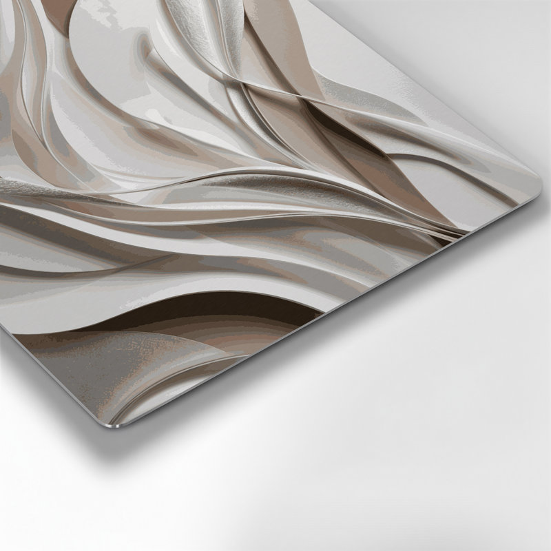 «Abstract Shapes» 65, art mural gris en métal