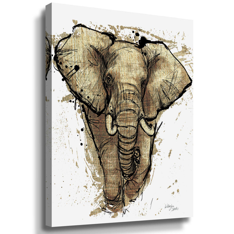 « gold africa i on white crop », reproduction sur toile, H 10 po x l 8 po x P 2 po, Toile tendue