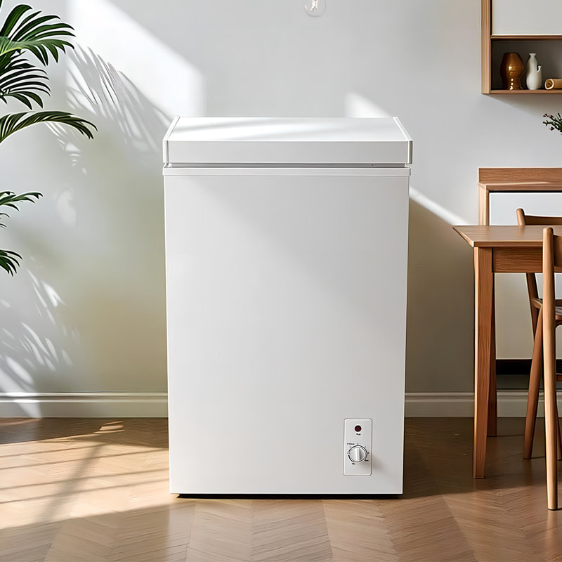 5.0 Cu.ft Chest Freezer With 7 Gears Temperature Control(-16°F To -48°F), Deep Compact Freezer With A Removable Basket, White