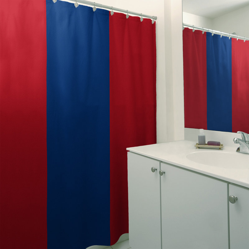 Single Shower Curtain, Red/Blue