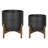 Delarosa 2-Piece Metal Pot Planter Set