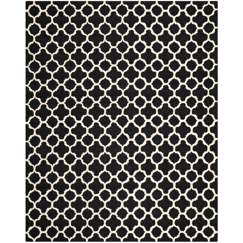 Cannen Hand Tufted Wool Geometric Rug, Rectangle 8' x 10'