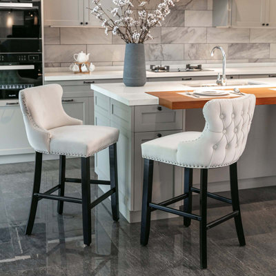 Tabouret de comptoir rembourré 26,70 po Tevy
