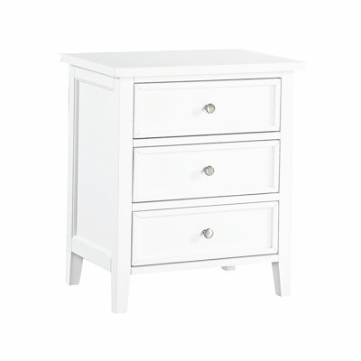 Luca 3-drawer Nightstand - White