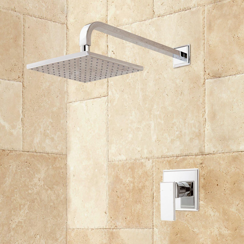 Ryle Wall-Mount Rainfall Shower Set, Chrome