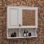 Armoire à pharmacie à miroir de 30 pouces avec tablettes ouvertes Rangement mural pour la maison avec portes Miroir-1891896660