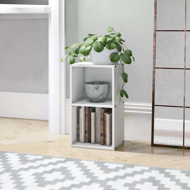 Swarna 53.6cm H x 30cm W Standard Bookcase, White