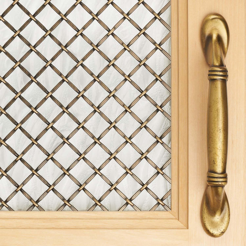 24 po X 18 po Insertion de panneau de tamisage en grillage tissé plat en laiton antique 1214 F Kent Design