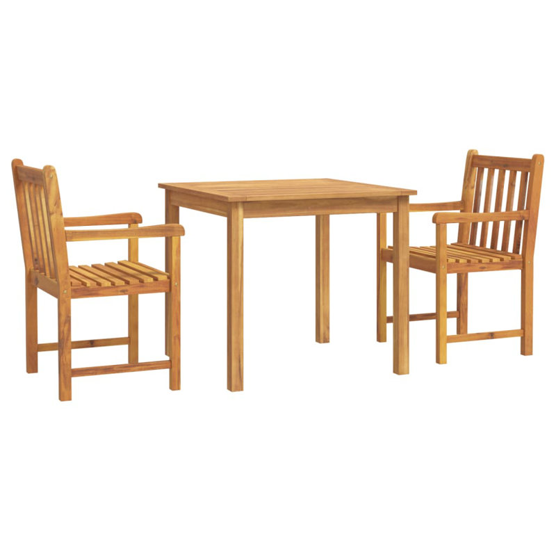 Shadrick 2 - Person Acacia Patio Dining Set with Square Table