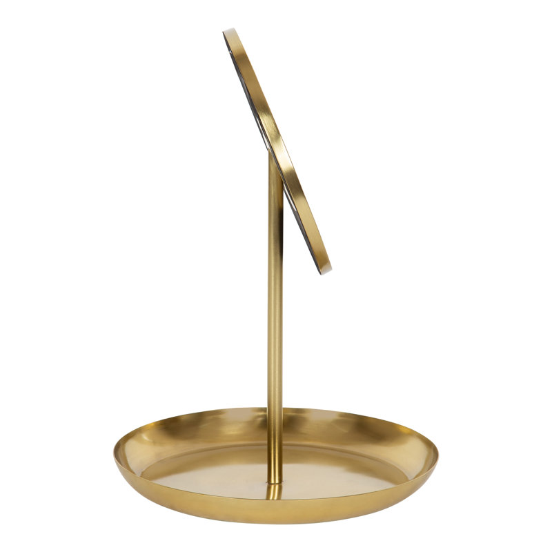 Idria Tabletop Makeup Mirror, Gold