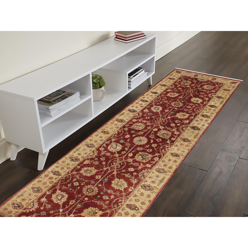 Tapis de couloir oriental en laine noué à la main 2 pi 7 po x 11 pi 10 po Fenwick Landing