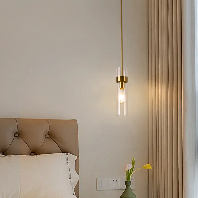 Luminaire suspendu 1 lumière, Or brossé