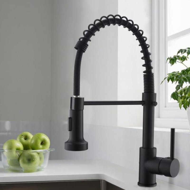 GAWEZA Pull Down Kitchen Faucet, Black
