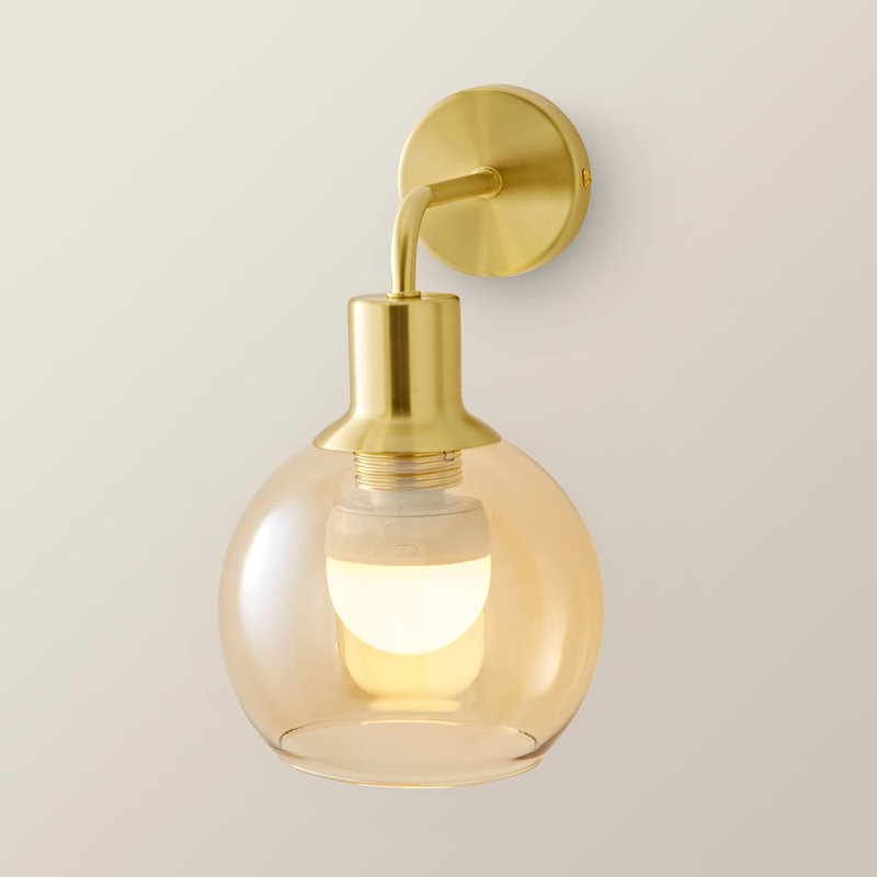 Dejuane Flush Mounted Sconce, Gold, Beige