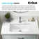 KRAUS Elavo. Rectangular Porcelain Ceramic Undermount Bathroom Sink In White With Overflow Drain, KCU-242