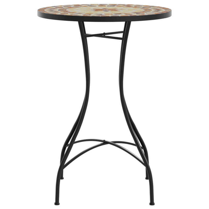 Annalea Round Metal Outdoor Bistro Table , 50cm cm W 50cm cm D, White, White