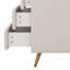 Table de chevet 3 tiroirs rembourrée moderne en velours-883833790