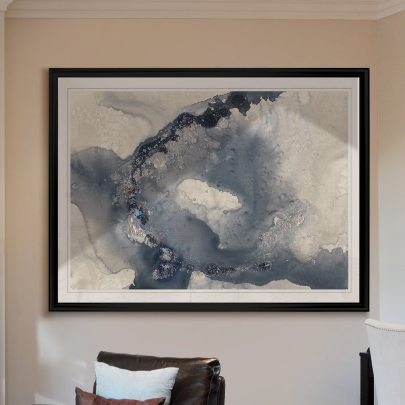 «Celestial Paynes II», reproduction sur toile, H 30,5 po x l 42,5 po x P 1,5 po, Cadre noir