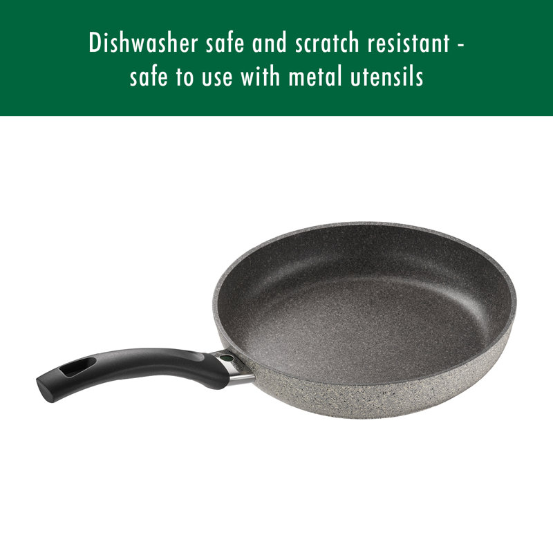 12-Inch Gray Aluminum Nonstick Fry Pan with Ceramic Coating