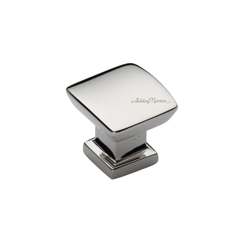 Hudson Square Knob, Polished Nickel, 1"