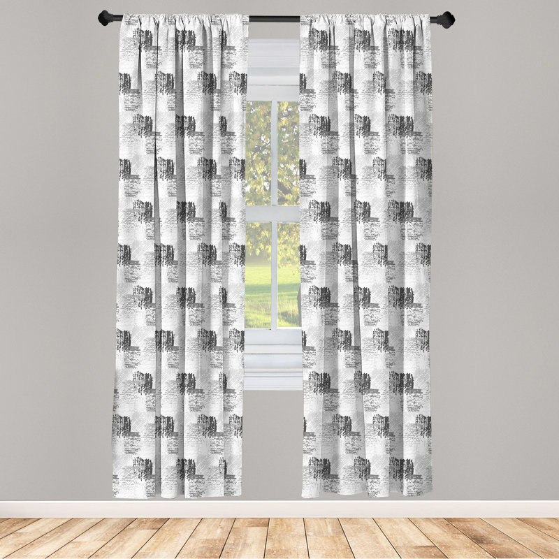 Chardae Semi Sheer Curtain Pair, 28"W x 84"L