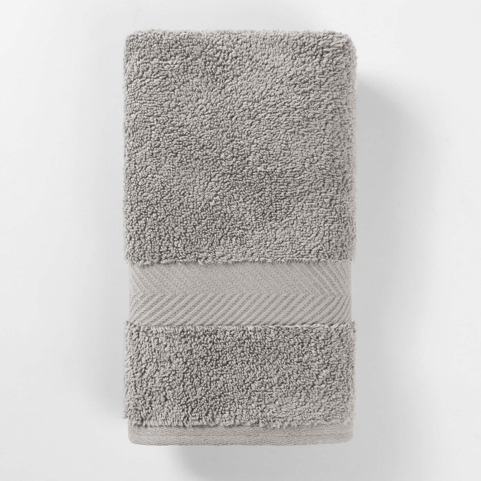 Rane Plush Cotton Hand Towel, Soft Gray