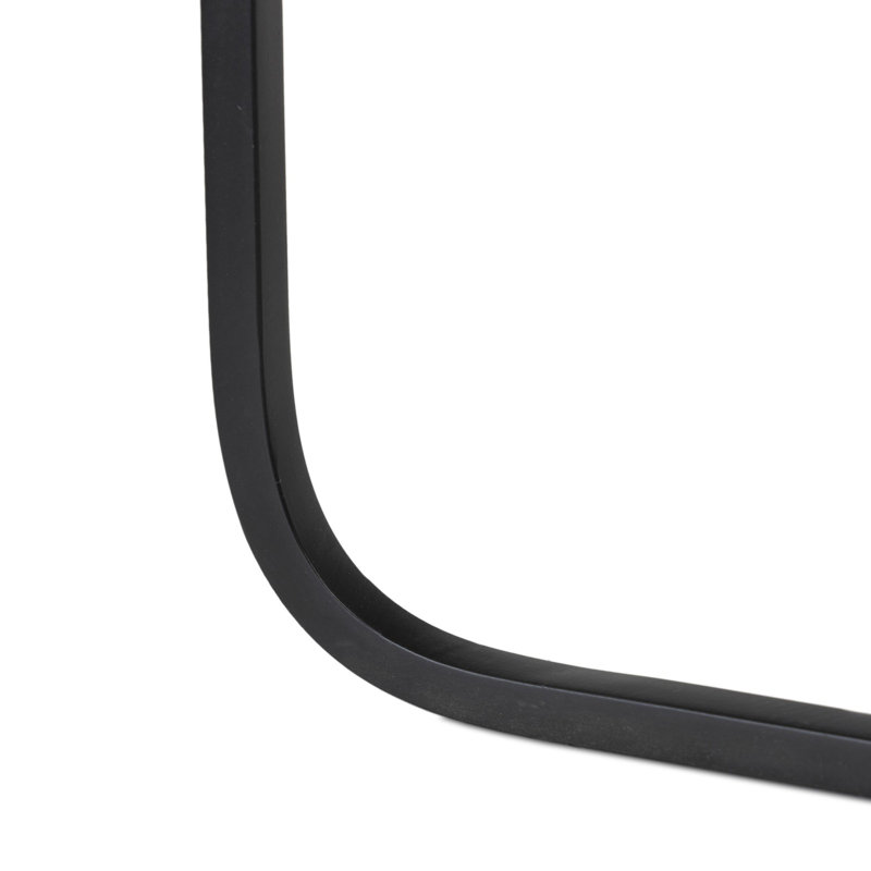 Adalley Marble End Table, Matte Black, Polished Black