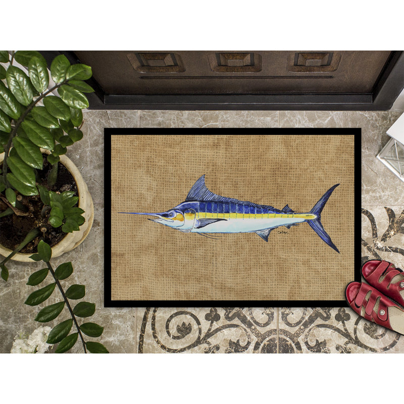 Paillasson d’intérieur antidérapant ayat Marlin, Rectangle 2 pi x 3 pi