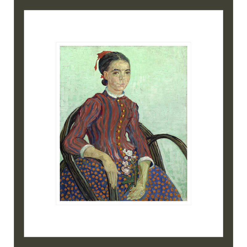 «La Mousmé» par Vincent van Gogh, impression giclée encadrée, H 15,5 po x l 13,75 po