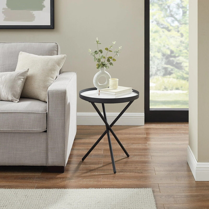 Muflier Tray Top End Table, Black